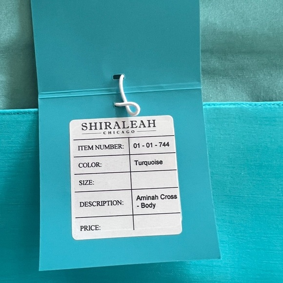 Shiraleah Gold and Blue Clutch with Elegant Pattern - Picture 2 of 7